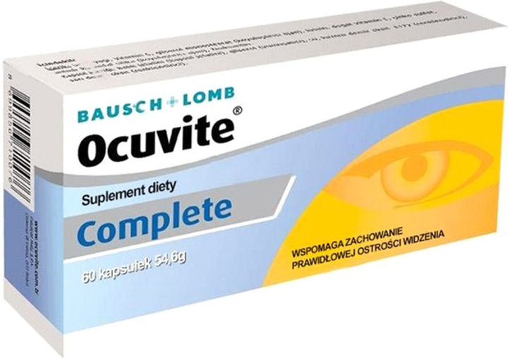 Вітамінно-мінеральний комплекс Bausch & Lomb Ocuvite Complete 60 капсул (4030571003144) - зображення 1