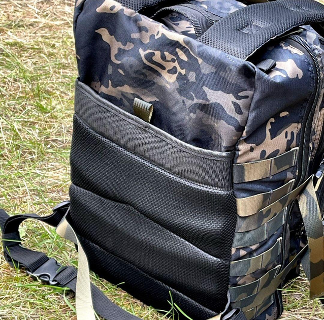 Тактический штурмовой рюкзак объемом 50 литров. Multicam Black - изображение 2