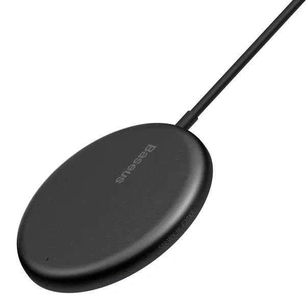 Бездротовий зарядний пристрій Baseus Simple Mini Magnetic Wireless Charger с технологією Qi 15W (WXJK-F01) Black - изображение 4