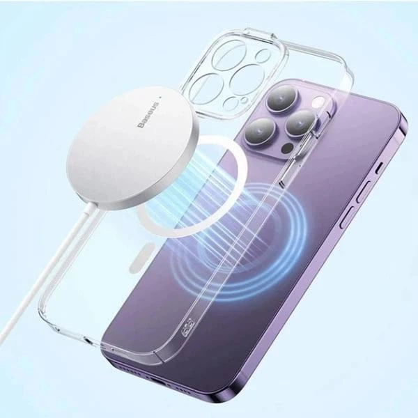 Бездротовий зарядний пристрій Baseus Simple Mini3 Magnetic Wireless Charger с технологією Qi 15W (CCJJ040012) White - зображення 9