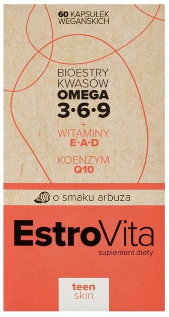 Жирні кислоти EstroVita Teen Skin Acids Omega 3-6-9 60 капсул (5902596870911) - зображення 1