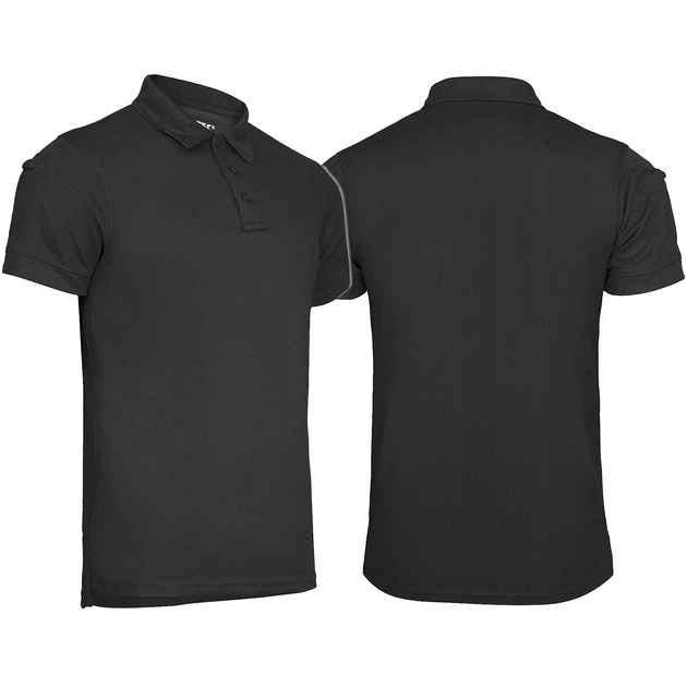 Футболка поло термоактивна MIL-TEC Tactical Polo Quickdry Чорна, XL - зображення 1