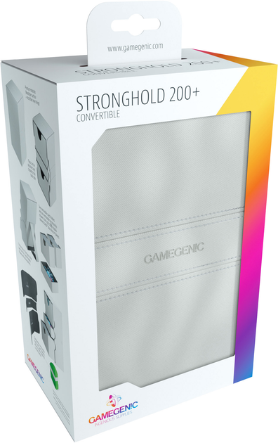 Карткова коробка Gamegenic Stronghold 200+ Convertible White (4251715401132) - зображення 1