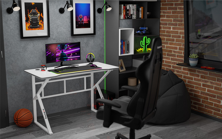 Ігровий стіл Huzaro Hero 1.6 White - зображення 5