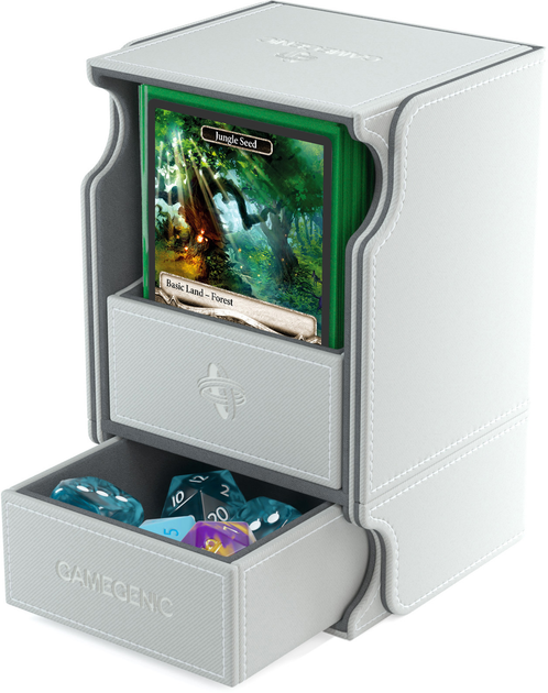 Карткова коробка Gamegenic Watchtower 100+ Convertible White (4251715407356) - зображення 5