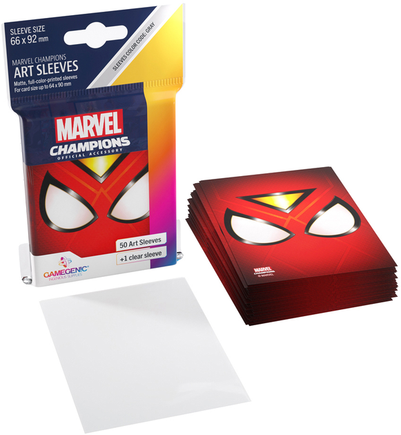 Сорочки для карт Gamegenic Marvel Champions Marvel Champions Art Sleeves 66 x 92 мм Spider-Woman 50 + 1 шт (4251715411834) - зображення 2