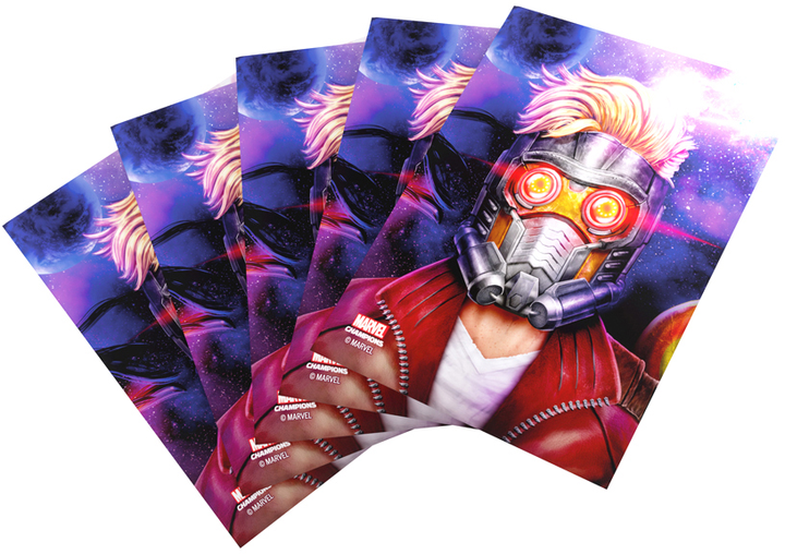 Сорочки для карт Gamegenic до гри Marvel Champions Fine Art Sleeves 66 x 92 мм Star-Lord 50 + 1 шт (4251715410622) - зображення 3