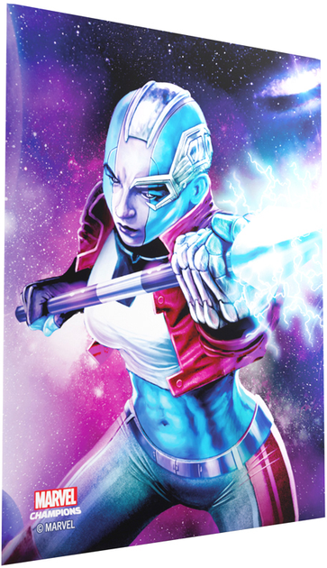 Сорочки для карт Gamegenic до гри Marvel Champions Fine Art Sleeves 66 x 92 мм Nebula 50 + 1 шт (4251715410653) - зображення 5