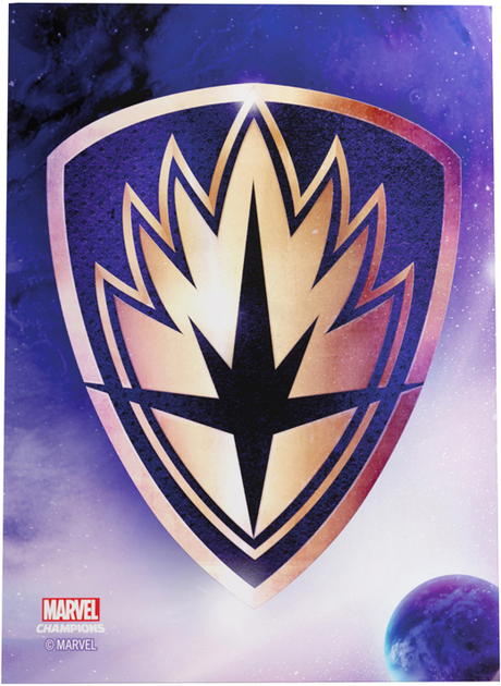 Сорочки для карт Gamegenic до гри Marvel Champions Fine Art Sleeves 66 x 92 мм Guardians Logo 50 + 1 шт (4251715411889) - зображення 5