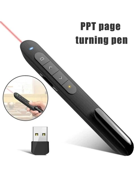 Беспроводной презентер, лазерная USB ручка, лазерная указка для презентаций 2.4G Black - изображение 2