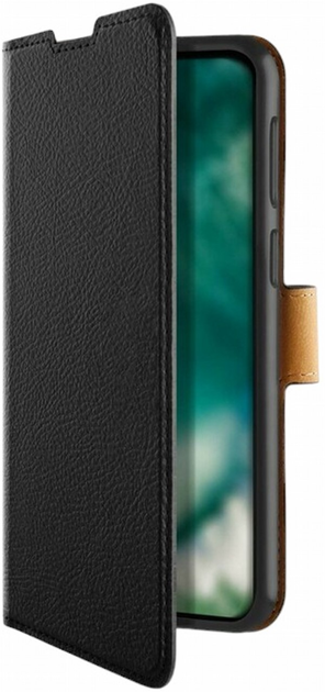 Etui z klapką Xqisit Slim Wallet do Samsung Galaxy A12 Black (4029948201122) - obraz 2