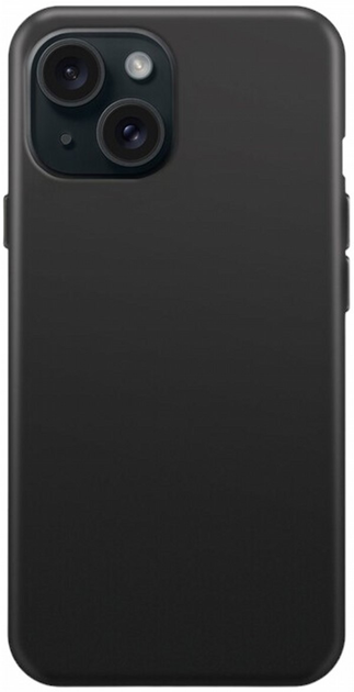 Etui plecki Xqisit Silicone Case do Apple iPhone 15 Black (4029948227443) - obraz 1