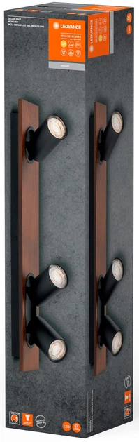 Светильник спотовый LEDVANCE SPOT DECOR SPOT MERCURY 3X3,4W 2700K 690Lm GU10 черный (4058075828087) - изображение 5