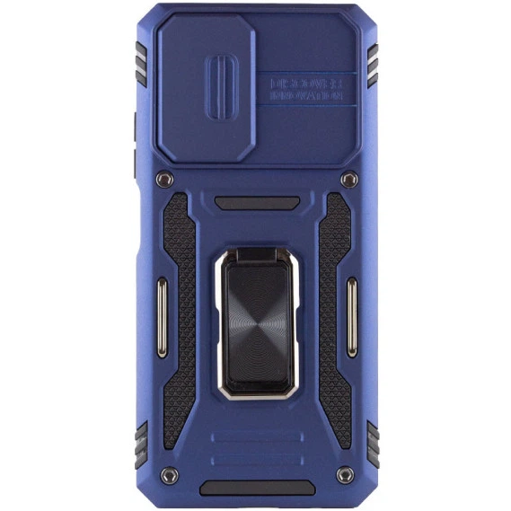Ударопрочный чехол Camshield Army Ring для Xiaomi Redmi 10 (Синий) - изображение 2