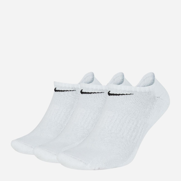 Набір чоловічих шкарпеток бавовняних 3 пари Nike Everyday Cushioned SX7673-100 45-48 Білий (888408294531) - зображення 1