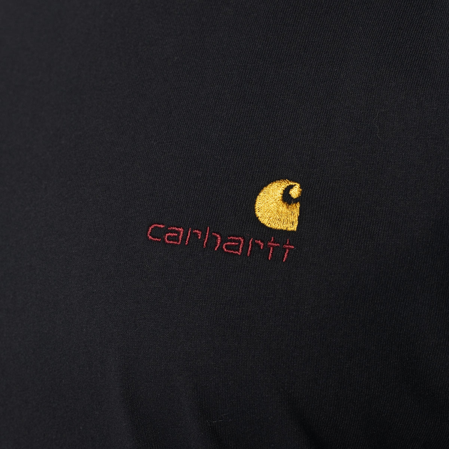 Koszulka bawełniana damska Carhartt WIP S/S American Script W I032218-89XX M Czarna (4064958660804) - obraz 3