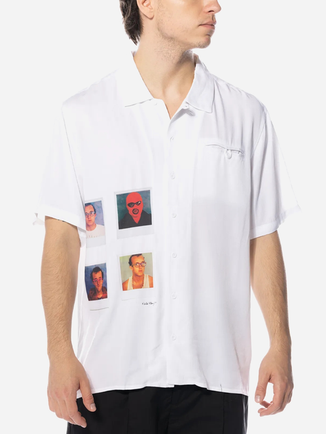 Сорочка бавовняна оверсайз чоловіча Jungles Jungles Keith Haring Polaroid Shirt SSB-PLRD-WHT L Біла (840274649174) - зображення 1
