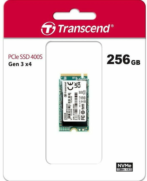 Накопичувач Transcend 400S 3D NAND 256GB M.2 (2242 PCI-E) NVMe x4 (TS256GMTE400S) - изображение 3
