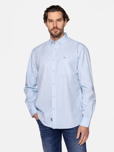 Koszula męska bawełniana Lee Cooper NEW TENBY -LK17 3XL Błękitna (5904347390686) - obraz 2