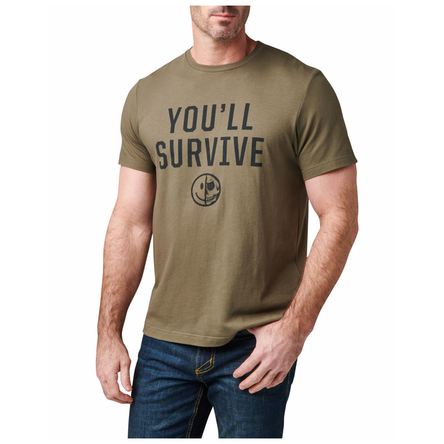 Футболка з малюнком 5.11 Tactical You'll Survive Tee RANGER GREEN L (76154-186) - зображення 1