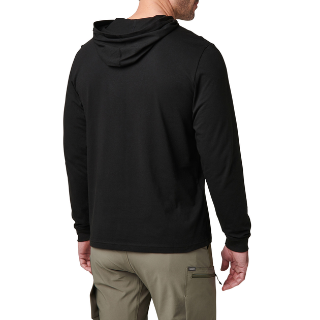 Реглан з капюшоном 5.11 Tactical Hooded Long Sleeve Black L (76165-019) - зображення 2