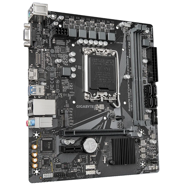 Материнская плата Gigabyte H610M H V3 DDR4 Socket 1700/Intel/Micro-ATX/1хHDMI/VGA - изображение 2