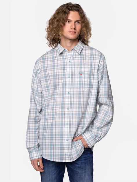 Сорочка бавовняна чоловіча Lee Cooper WILL-9130 M Блідо-блакитна (5904347389734) - зображення 3