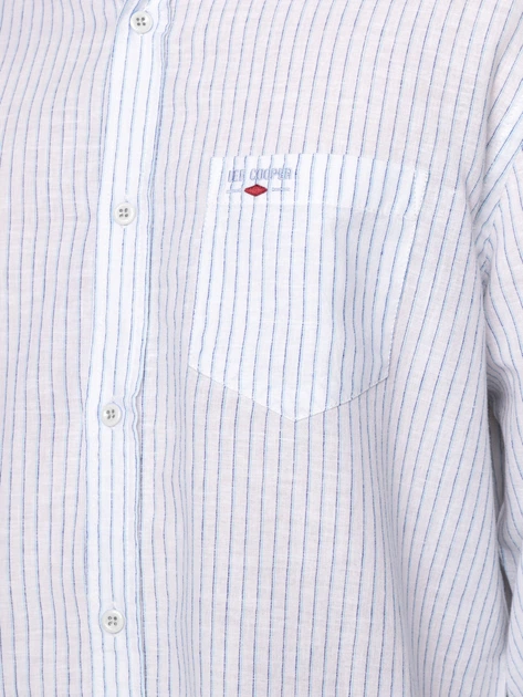 Koszula męska bawełniana Lee Cooper WILL-9144 M Biały/Niebieski (5904347389697) - obraz 4