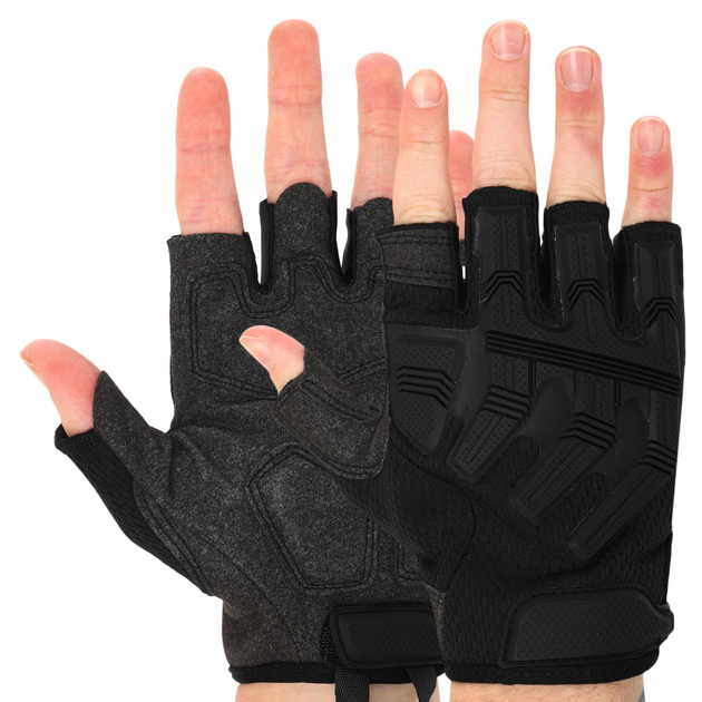 Перчатки тактические с открытыми пальцами SP-Sport BC-8808 XL Черный - изображение 1