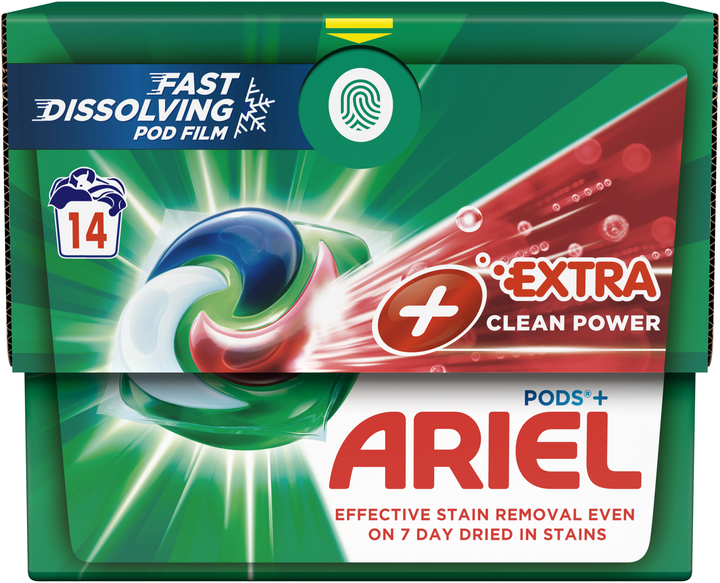 Kapsułki do prania Ariel Pods+ Extra clean 14 szt (8700216296755) - obraz 2