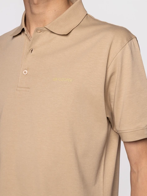Koszulka polo męska Lee Cooper ALFI-4146 2XL Beżowa (5904347392963) - obraz 3