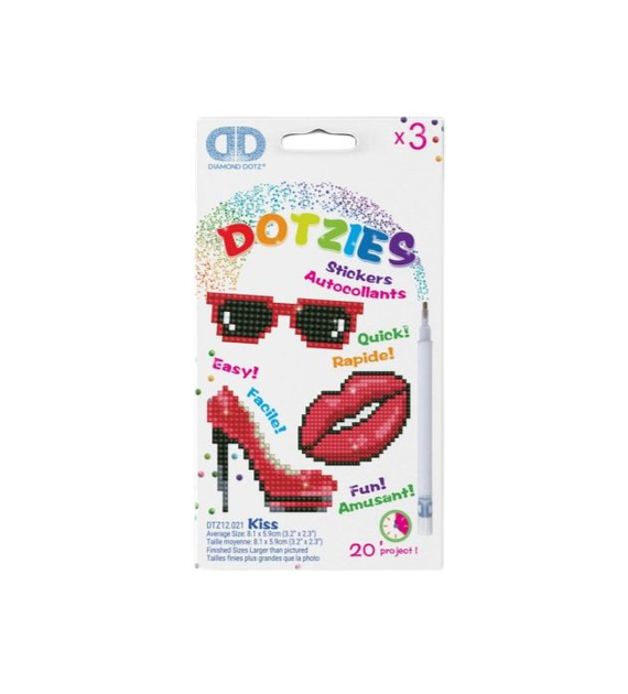 Mozaika diamentowa Dante Dotzies Kiss z naklejkami (4897073245898) - obraz 1