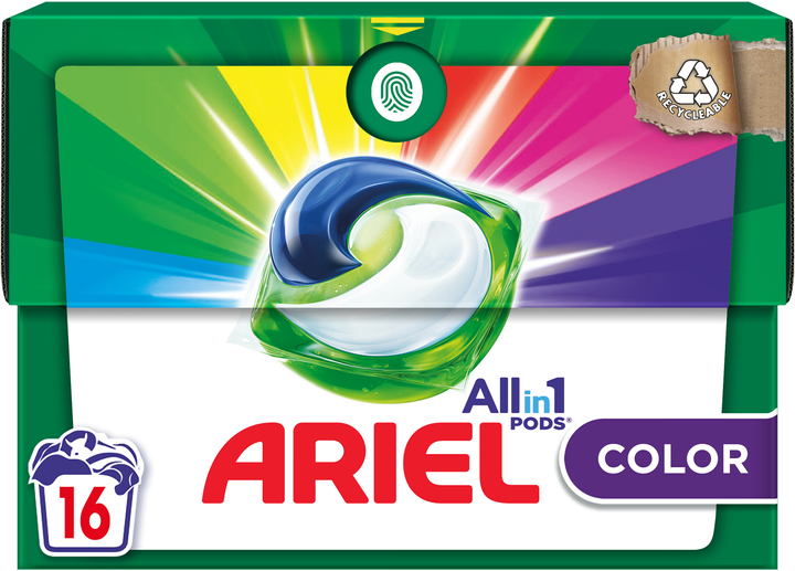Kapsułki do prania Ariel Pods All-in-1 Color 16 szt (8700216295567) - obraz 1