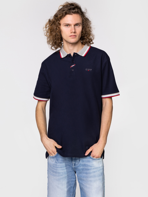 Koszulka polo męska Lee Cooper FALCON-2434 2XL Granatowa (5904347391898) - obraz 2