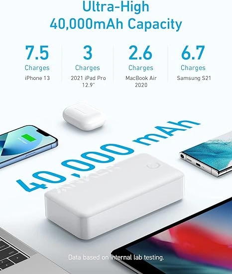 Повербанк Anker 347 Power Bank 40000mAh Белый – фото, отзывы