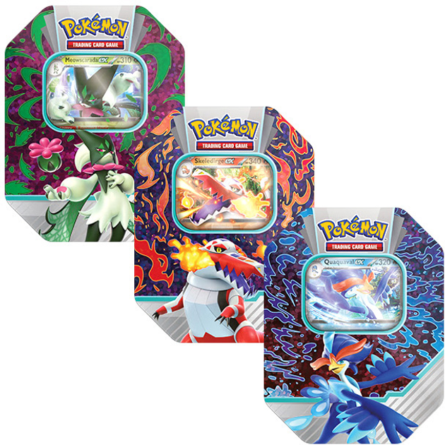 Гральні карти Pokemon Company International Pokémon TCG Paldea Partners Tin 6 шт (820650872976) - зображення 1