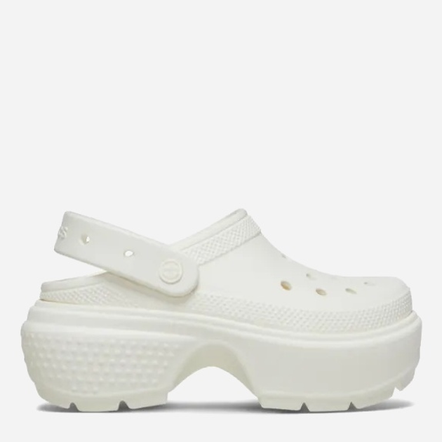 Акція на Жіночі крокси Crocs Stomp Clog 209347-0WV-M8/W10 41-42 26 см Chalk від Rozetka