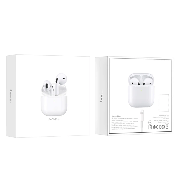 Беспроводные TWS наушники Hoco EW03 Plus вкладыши white - изображение 8