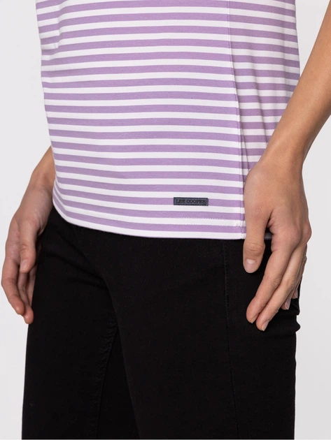 Футболка жіноча Lee Cooper ZURI-4912 XL Білий/Фіолетовий (5904347394332) - зображення 4