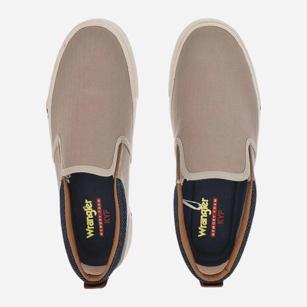 Buty wsuwane męskie Wrangler Valley Low 20241029.32A 41 26.5 cm Beżowe (5400821972565) - obraz 4