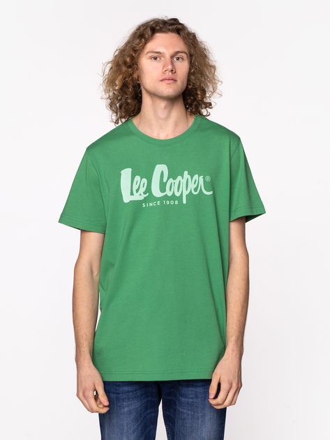 Koszulka męska bawełniana Lee Cooper HERO7 FADE-1010 2XL Zielona (5904347388041) - obraz 1
