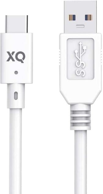 Kabel Xqisit NP USB Type-C - USB Type-A 1 m White (4029948221502) - obraz 1