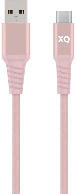 Кабель Xqisit Charge & Sync USB Type-A - USB Type-C 2 м Pink (4029948083636) - зображення 1