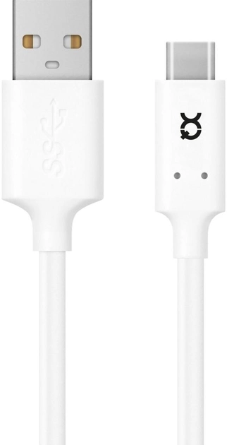 Кабель Xqisit Charge & Sync USB Type-A - USB Type-C 3.1 1 м White (4029948041292) - зображення 1