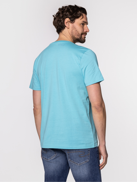 Koszulka męska bawełniana Lee Cooper OBUTCH-875 S Błękitna (5904347395155) - obraz 2
