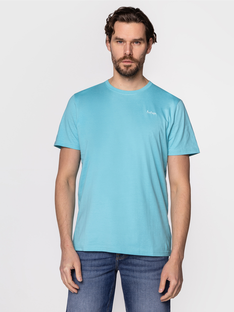 Koszulka męska bawełniana Lee Cooper OBUTCH-875 M Błękitna (5904347395162) - obraz 1