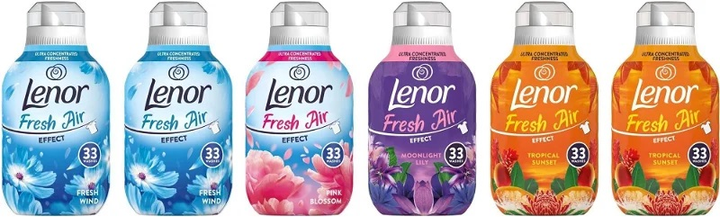 Ополіскувач для білизни Lenor Mix Pop Fresh Air 198 прань 6 x 462 мл (8700216350082) - зображення 1