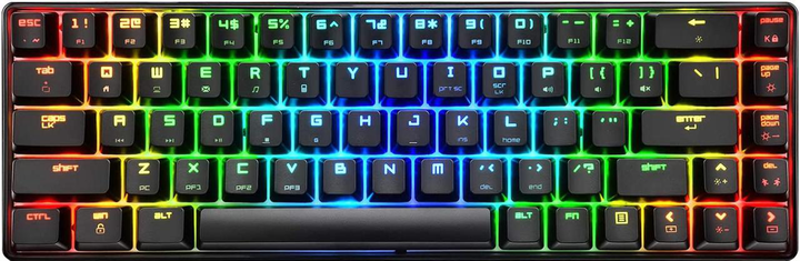 Механическая игровая клавиатура типа USB-C проводная 68 клавиш UrChoiceLtd MK14-68 Черный - изображение 1