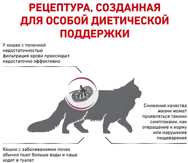 Сухий корм Royal Canin RENAL CAT для дорослих котів при захворюваннях нирок 400г - зображення 4