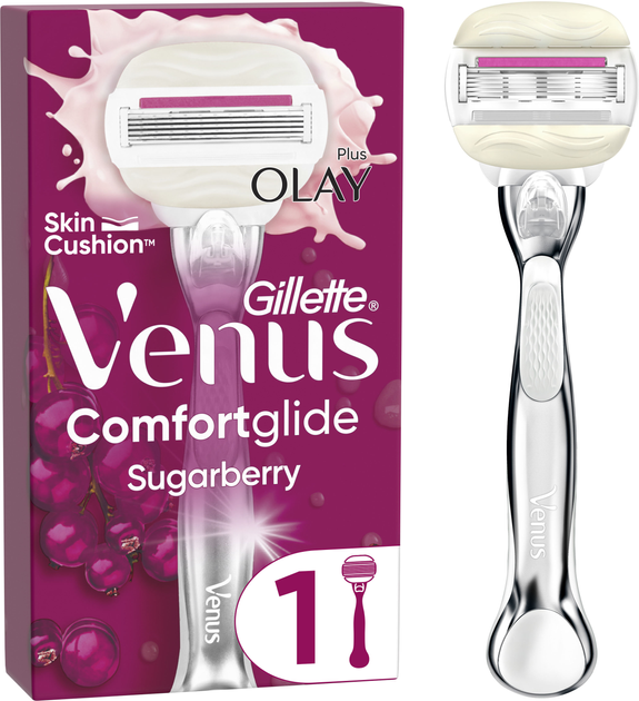 Станок для гоління жіночий Venus Comfortglide Sugarberry Plus Olay з 1 змінним картриджем (8700216130516) - зображення 1